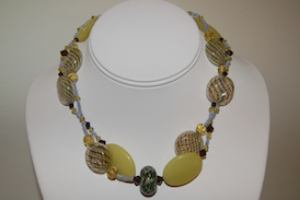 Chartreuse Glass Necklace